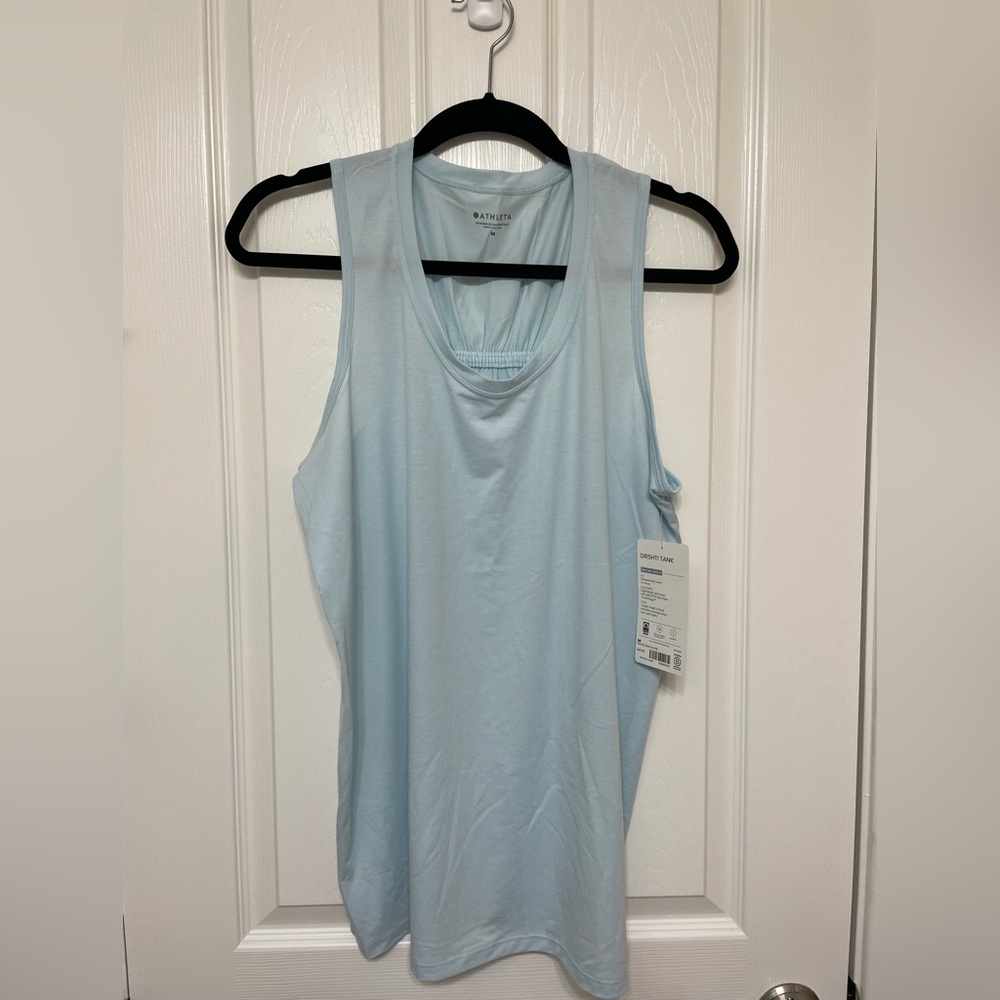 Athleta Light Blue Drishti Tank, size L, new with tags